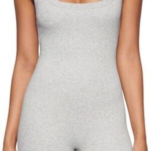 SKIMS Ribbed Romper Light Gray